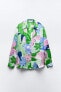 Фото #3 товара Рубашка из ткани с цветочным принтом ZARA