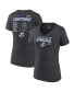 ფოტო #1 პროდუქტის Women's Heathered Charcoal Tampa Bay Lightning 2022 Stanley Cup Final Own Goal Roster V-Neck T-shirt