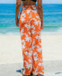 ფოტო #2 პროდუქტის Women's Smocked Wide Leg Cover-Up Pants