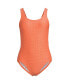 Women's Chlorine Resistant Texture High Leg Soft Cup Tugless Sporty One Piece Swimsuit