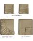 Фото #9 товара 4 Piece Deep Pocket Microfiber (Muted, Vibrant, Heathered) Sheet Set - King