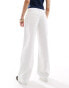 Bershka high waisted baggy jeans in white