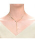 Фото #2 товара 14K Gold Plated "Y" Neck Drop Necklace