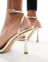 Фото #4 товара Simmi London Damira strappy barely there sandal in gold