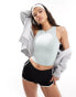 Фото #1 товара Hollister seamless racer vest in grey/green