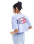 Tommy Jeans oversized cropped archive t-shirt in blue Синий, S - EU 36 - фото #1