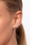 Glittering longitudinal gold-plated earrings EA78Y