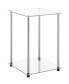 Фото #1 товара 15.75" Glass Designs2Go 2 Tier Square End Table