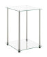 15.75" Glass Designs2Go 2 Tier Square End Table