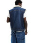 Levi's Type 3 sleeveless sherpa denim vest in navy