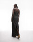 Фото #6 товара Topshop Tall denim slip dress in black