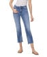 Women's Mid Rise Cropped Step Hem Straight Jeans