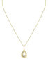 ფოტო #3 პროდუქტის Diamond Double Loop Teardrop 18" Pendant Necklace (1/3 ct. t.w.) in 14k Two-Tone Gold