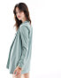 JDY relaxed blazer co-ord in teal