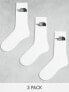 The North Face Simple Dome 3 pack logo socks in white M - фото #1