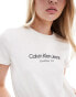 Фото #3 товара Calvin Klein Jeans institutional graphic baby tee in white