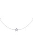 ფოტო #4 პროდუქტის Lucky Star Layered Design Sterling Silver Diamond Women Necklace