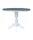 Фото #6 товара 36" Round Top Pedestal Counter Height Dining Table with 12" Leaf