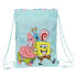 Сумка-рюкзак на веревках Spongebob Stay positive Синий Белый (26 x 34 x 1 cm)