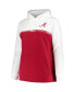 ფოტო #3 პროდუქტის Women's White/Crimson Alabama Crimson Tide Plus Size Taping Pullover Hoodie