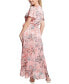 Фото #2 товара Women's Juna V-Neck Flutter-Sleeve Maxi Dress
