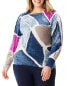 Фото #1 товара Nic+Zoe Plus Printed Tiles Femme Sleeve Sweater Women's