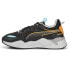 Фото #5 товара Puma RsX 3D Lace Up Mens Black, Blue, Orange Sneakers Casual Shoes 39002501