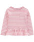 Toddler 2-Pack Striped Peplum Tops 4T