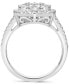 ფოტო #4 პროდუქტის Diamond Halo Cluster Engagement Ring (1-1/2 ct. t.w.) in 14k White Gold