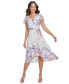 Фото #4 товара Petite Flutter-Sleeve Faux-Wrap Midi Dress