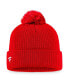 Men's Red Washington Capitals Core Primary Logo Cuffed Knit Hat with Pom