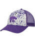 Men's Gray, Purple Kansas State Wildcats Love Fern Trucker Snapback Hat