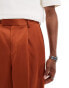 ASOS DESIGN pull on bermuda suit shorts in tobacco