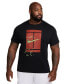 ფოტო #1 პროდუქტის Men's Relaxed Fit Short Sleeve Graphic Tennis T-Shirt