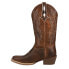 Justin Boots Rein Embroidered TooledInlay Square Toe Cowboy Womens Brown Casual