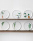 Kyoka Shunsai Assorted Salad Plates 9.5" Set/6