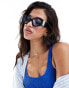 Фото #1 товара Jeepers Peepers cat eye sunglasses in blue with gold