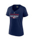 Фото #3 товара Women's Navy Montreal Canadiens Authentic Pro V-Neck T-shirt