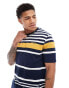 Фото #4 товара Ben Sherman engineered striped relaxed tee in dark navy