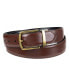 Фото #3 товара Men's Reversible Textured Stretch Casual Belt, Created for Macy's