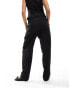 ASOS DESIGN tab detail straight leg tailored trouser in black Черный, 40 - фото #8