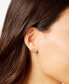 ფოტო #2 პროდუქტის Hello Kitty Two-Tone Open Stud Earrings in Sterling Silver & 18k Rose Gold-Plate, Created for Macy's