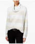 Tommy Hilfiger Women's Sweater Metallic Threaded Cowl Neck Grey Size L