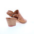 Фото #8 товара Bed Stu Sierra F399010 Womens Brown Leather Slip On Heeled Sandals Shoes