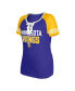 Women's Purple Minnesota Vikings Raglan Lace-Up T-shirt