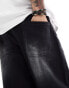 Фото #4 товара ASOS DESIGN loose fit jeans in black with extreme wash