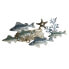 Фото #1 товара Настенный декор Home ESPRIT Синий Позолоченный Средиземноморье Рыбы 100 x 5 x 46 cm