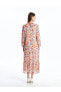 Фото #2 товара Платье LC WAIKIKI Модест с цветочным узором на длинный рукав