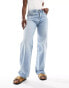 Фото #1 товара Mango straight leg jeans in light bleach wash