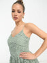 Фото #3 товара Y.A.S Bridesmaid embroidered strappy midi dress in sage